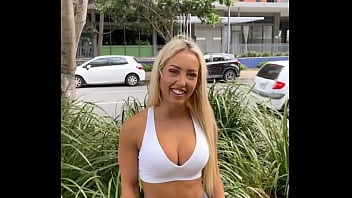 Blonde pornstar fucks a fan